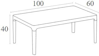 SKY DARK GREY 100Χ60Χ40εκ. ΤΡΑΠΕΖΙ ΠΟΛ/ΝΙΟΥ