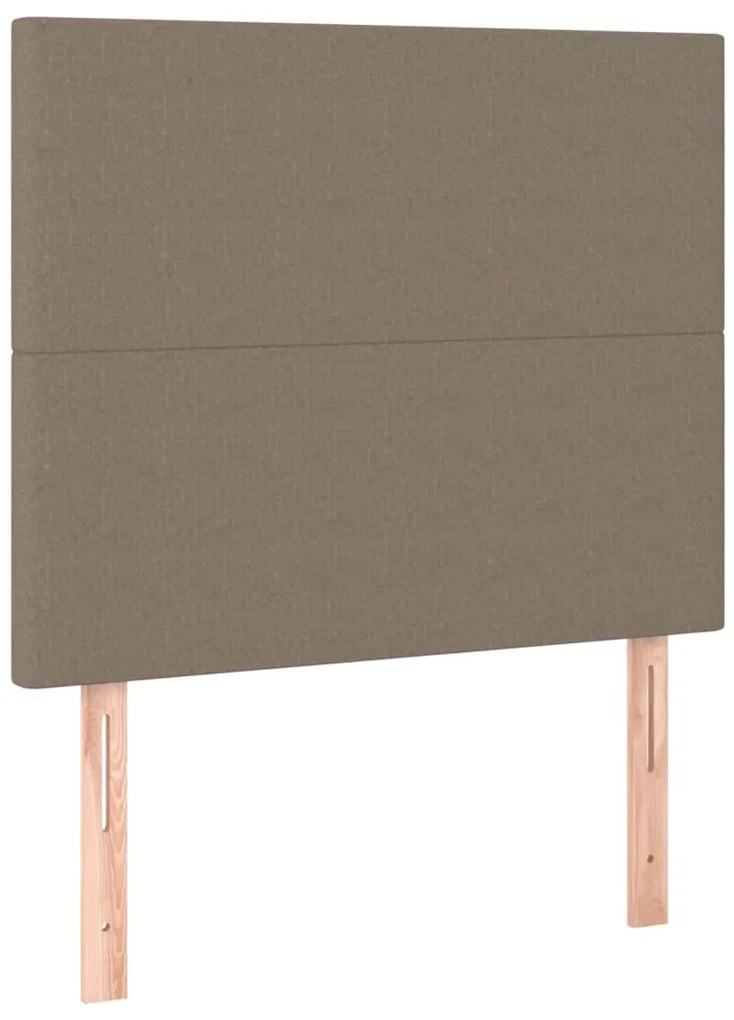 Κεφαλάρι Κρεβατιού LED Taupe 80x5x118/128εκ. Υφασμάτινο - Μπεζ-Γκρι