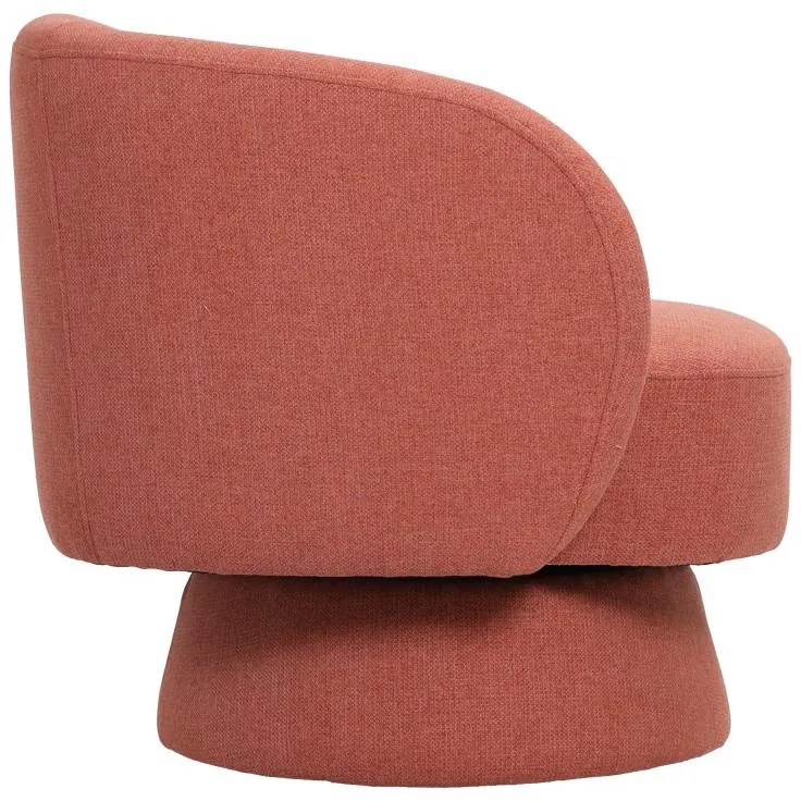 Πολυθρόνα περιστρεφόμενη Kreslo ύφασμα σε κεραμιδί απόχρωση 78x81x77εκ 78x81x77 εκ.