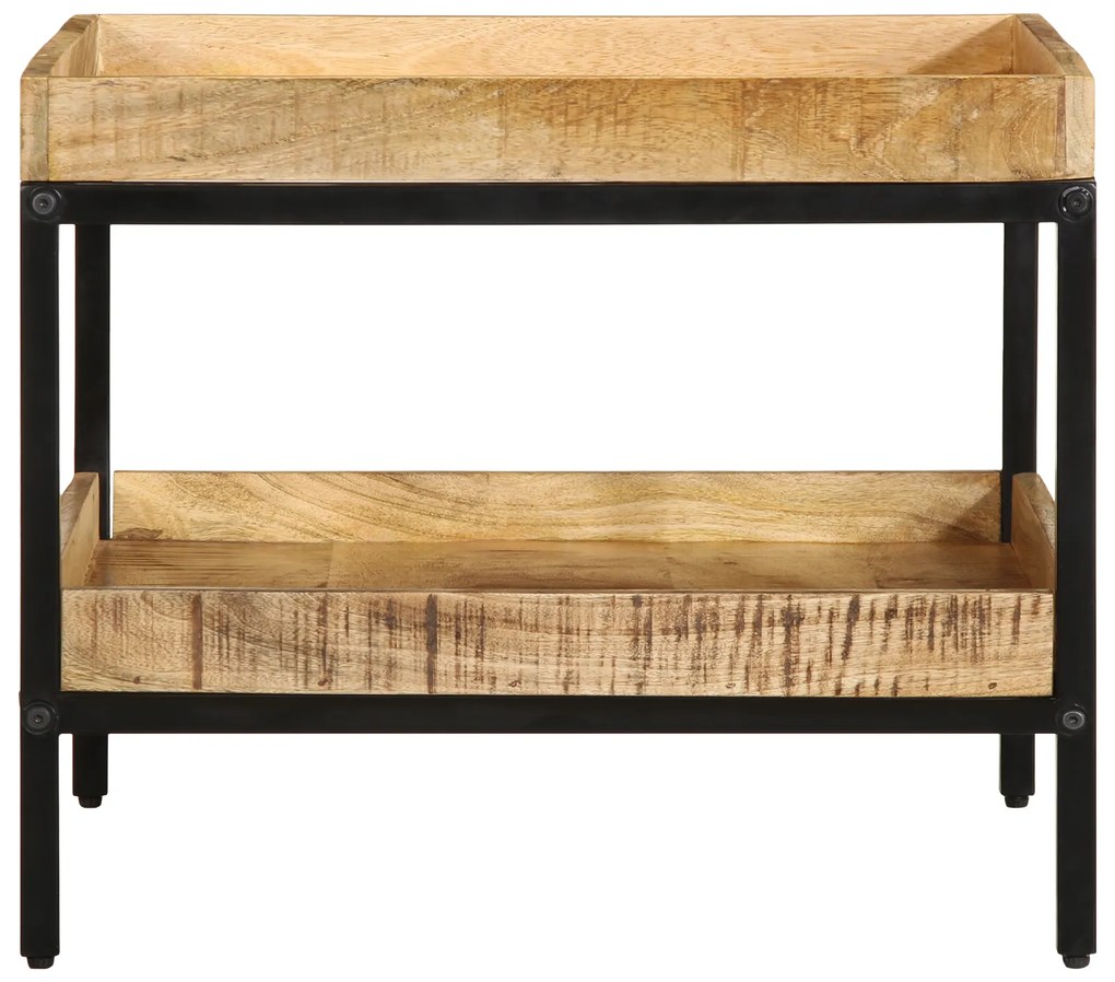 vidaXL Πλευρικό Τραπέζι 55x55x45 cm Μασίφ Ξύλο Ρουστίκ Μάνγκο