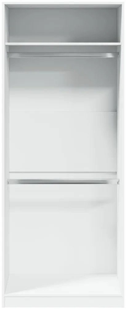 vidaXL Ντουλάπα Λευκή 80 x 50 x 200 εκ. από Επεξεργασμένο Ξύλο