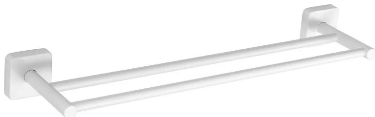 Πετσετοκρεμάστρα διπλή QUATTRO 4262 66 Λευκή ματ KARAG 60cm