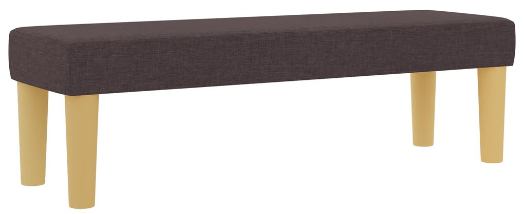 vidaXL Κρεβάτι Box Spring με Στρώμα & Πάγκο Σκούρο Καφέ 120x200 εκ. Υφάσματος