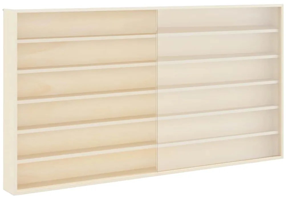 vidaXL Ξύλινη βιτρίνα συλλεκτών Καφέ 100 x 8,5 x 54 εκ Κόντρα πλακέ