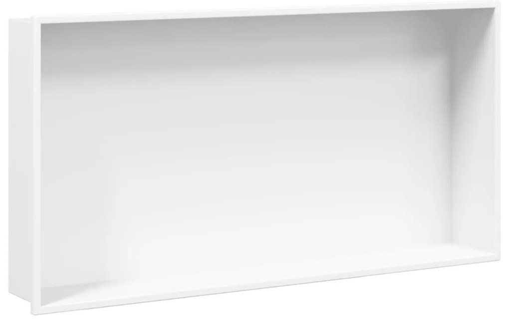 Εσοχή Ντους Βουρστ. Λευκό Ματ 62x32x9 εκ. Αν. Ατσάλι