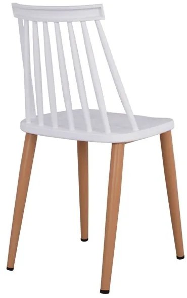 ΚΑΡΕΚΛΑ ΤΡΑΠΕΖΑΡΙΑΣ HM8052.01 VANESSA ΛΕΥΚΗ ΜΕ ΜΕΤΑΛΛΙΚΑ ΠΟΔΙΑ 43x46,5x82 εκ.