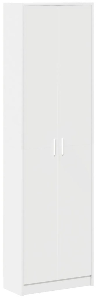 vidaXL Ντουλάπι με ράφι Λευκό 55 x 25 x 189 εκ. Επεξεργασμένο ξύλο
