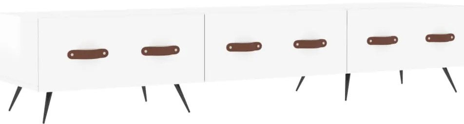 vidaXL Έπιπλο Τηλεόρασης Γυαλ. Λευκό 150x36x30 εκ. Επεξεργασμένο Ξύλο