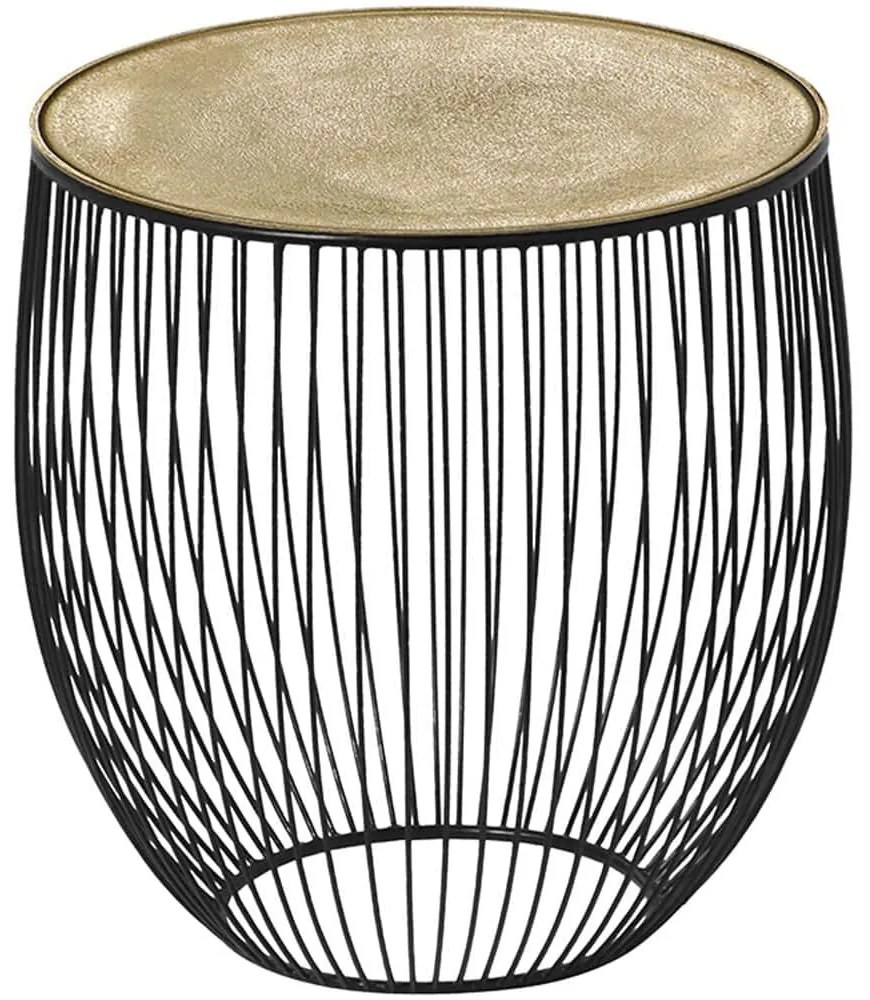 Τραπεζάκι Βοηθητικό Rinara 2720179 Φ43x42cm Gold-Black