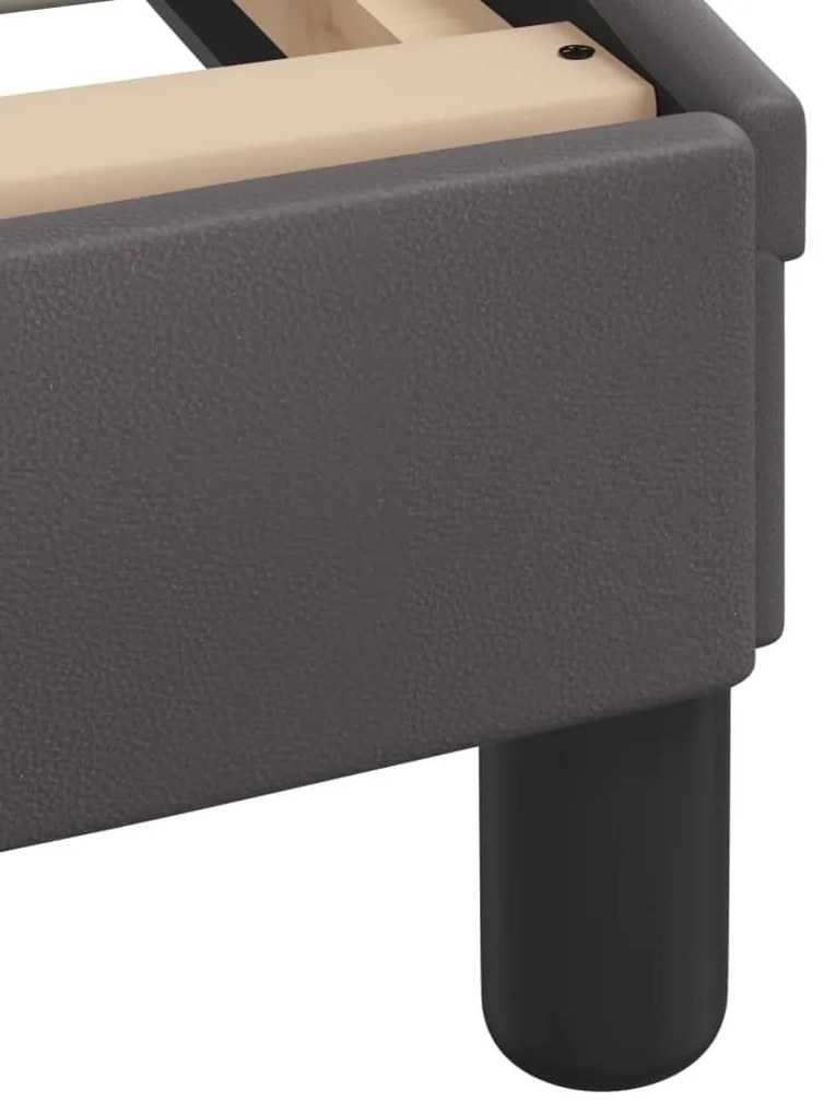 vidaXL Πλαίσιο Κρεβατιού με Κεφαλάρι Γκρι 160x200 εκ. Συνθετικό Δέρμα