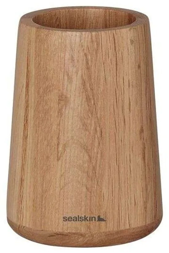 Ποτήρι Οδοντόβουρτσας Earth 8x10,5cm Οak Sealskin Wood