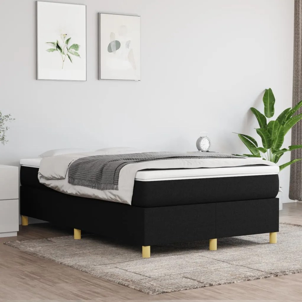 ΚΡΕΒΑΤΙ BOXSPRING ΜΕ ΣΤΡΩΜΑ ΜΑΥΡΟ 120X190 ΕΚ. ΥΦΑΣΜΑΤΙΝΟ 3269692