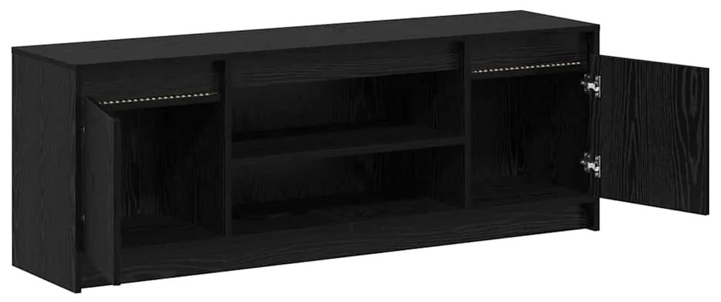 vidaXL Ντουλάπι TV Μαύρο 139.5 x 34 x 50 εκ Επεξεργασμένο ξύλο