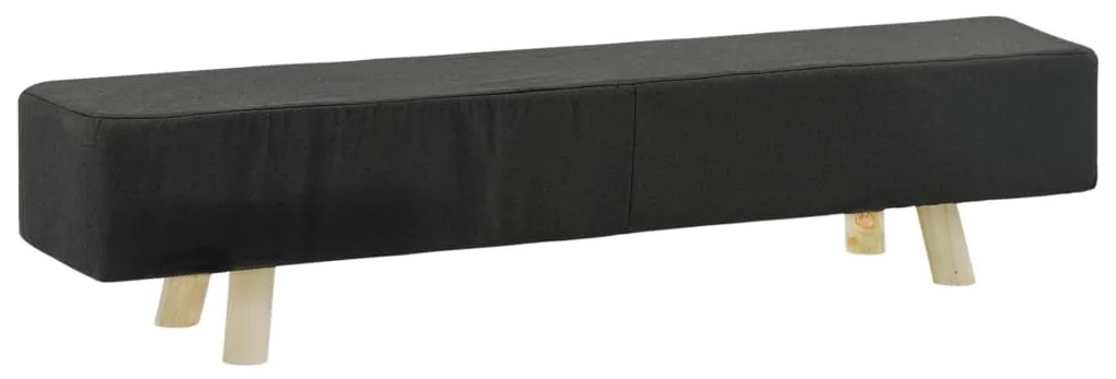 vidaXL Ταμπουρέ Σκούρο Γκρι 120 x 28 x 26 εκ. Υφασμάτινο