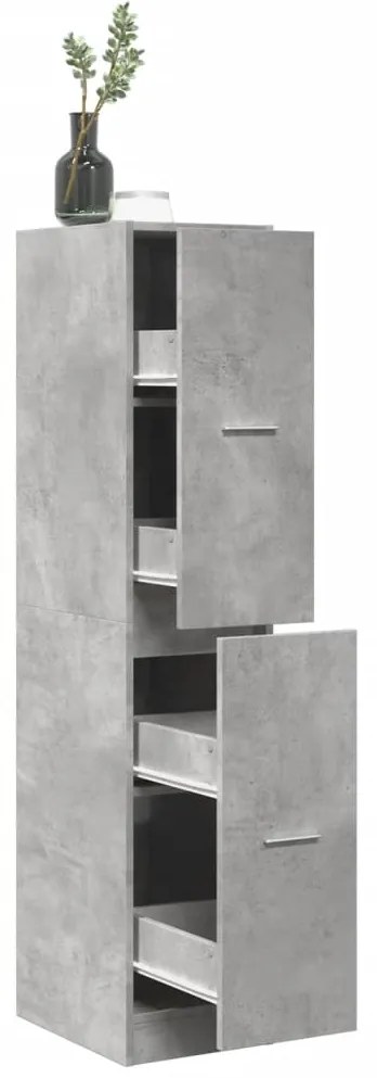 vidaXL Συρταριέρα Γενικής Χρήσης Γκρι Σκυρ.30x41x144,5 εκ. Επεξ. Ξύλο
