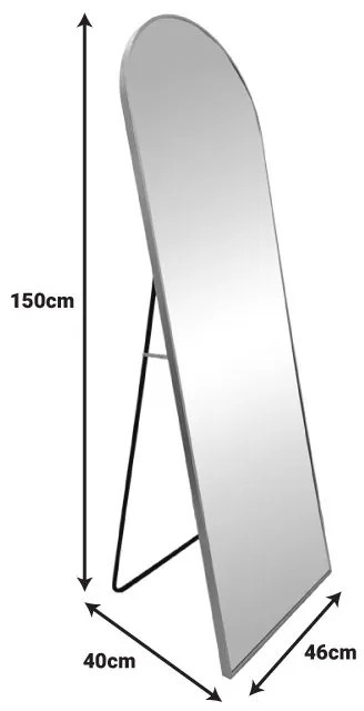 Καθρέπτης Lorens Inart αλουμίνιο σε χρυσή απόχρωση 46x40x150εκ