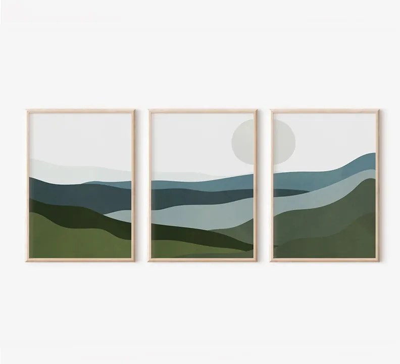 Πίνακας Orbis pakoworld τρίπτυχος με ψηφιακή εκτύπωση και πλαίσιο 33x1.5x48εκ