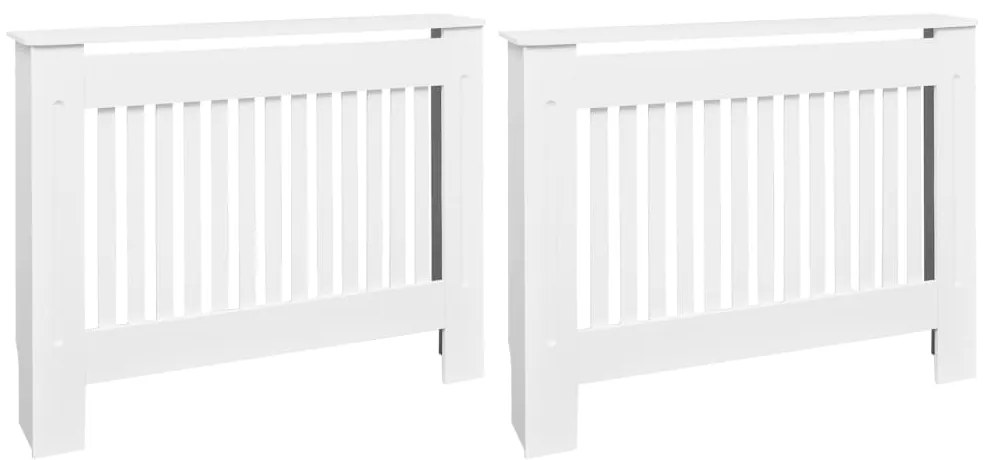 vidaXL Καλύμματα Καλοριφέρ 2 τεμ. Λευκά 112 εκ. από MDF