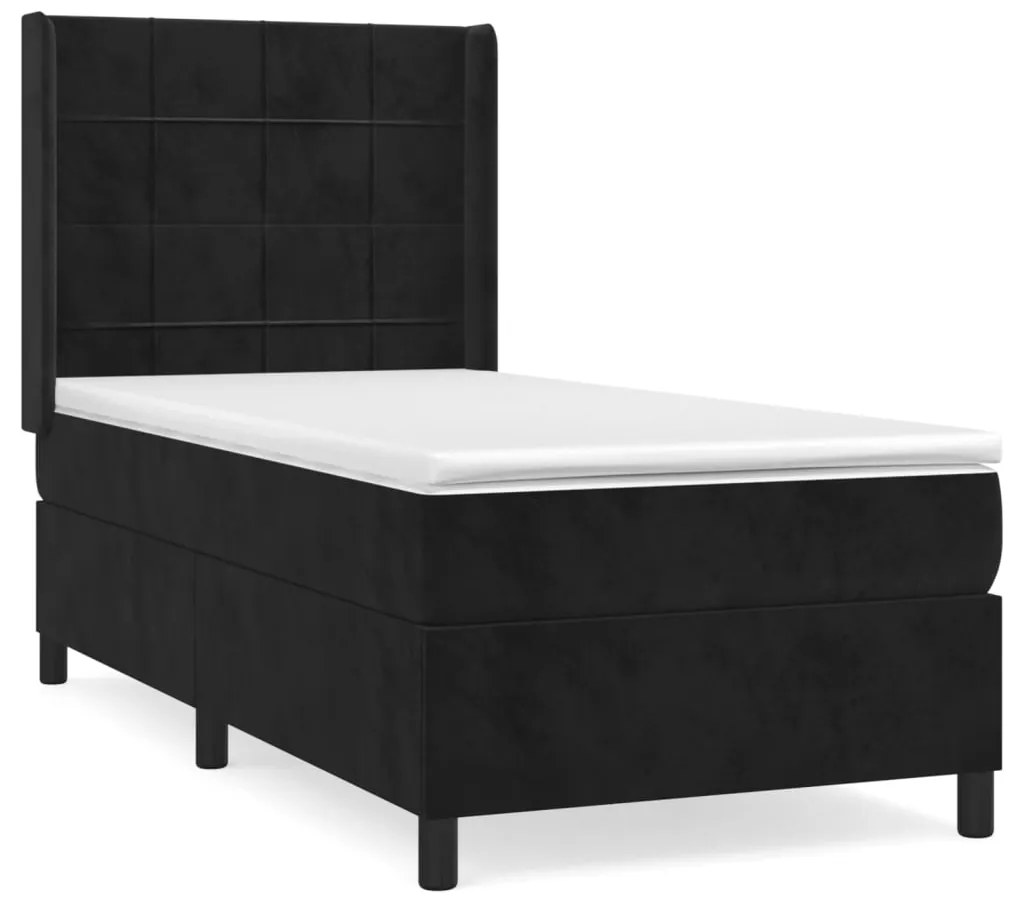 ΚΡΕΒΑΤΙ BOXSPRING ΜΕ ΣΤΡΩΜΑ ΜΑΥΡΟ 90X190 ΕΚ. ΒΕΛΟΥΔΙΝΟ 3132653