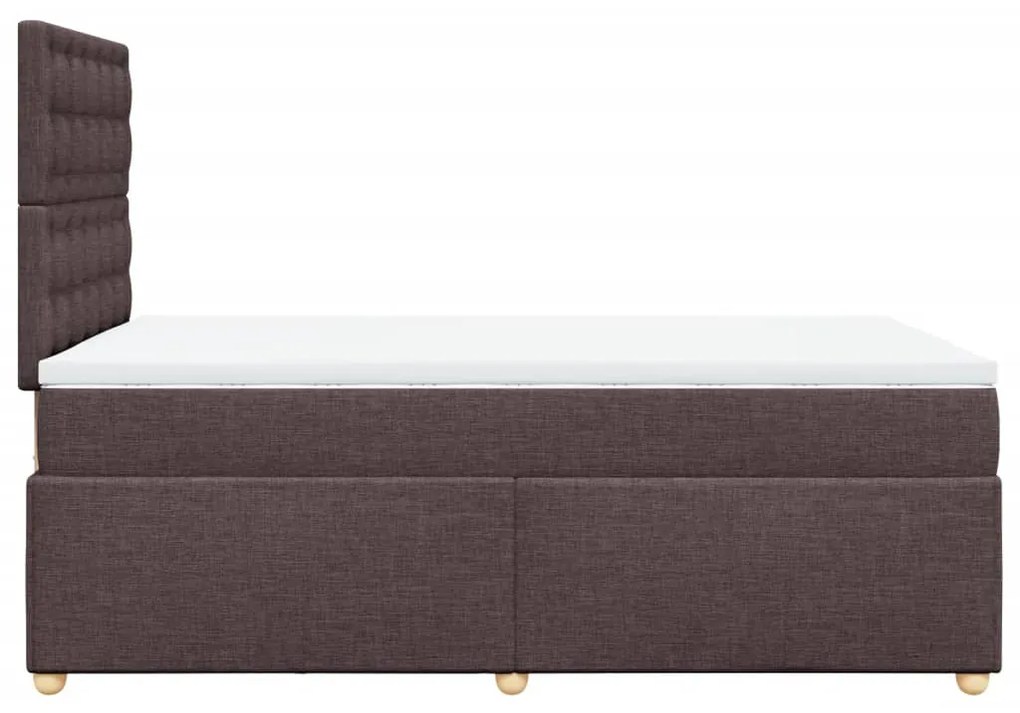 ΚΡΕΒΑΤΙ BOXSPRING ΜΕ ΣΤΡΩΜΑ ΣΚΟΥΡΟ ΚΑΦΕ 120X190 ΕΚ ΥΦΑΣΜΑΤΙΝΟ 3293536