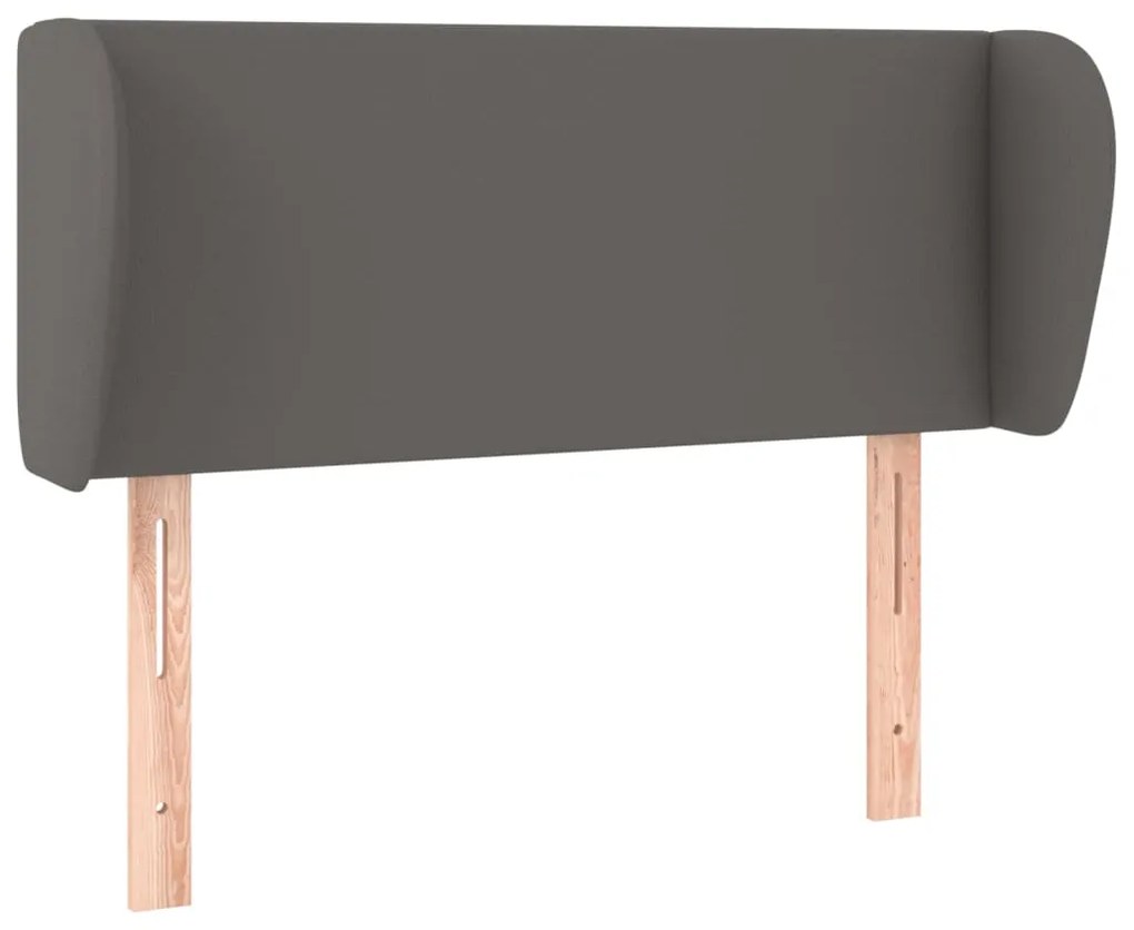 Κεφαλάρι με Πτερύγια Γκρι 83x23x78/88 εκ. Συνθετικό Δέρμα 3116940