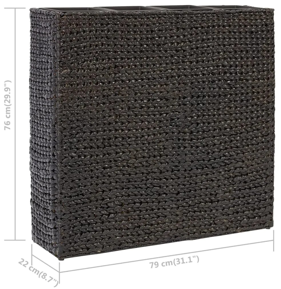 Ζαρντινιέρες Υπερυψωμένες 4 Γλάστρες Μαύρες Υάκινθο του Νερού 45576