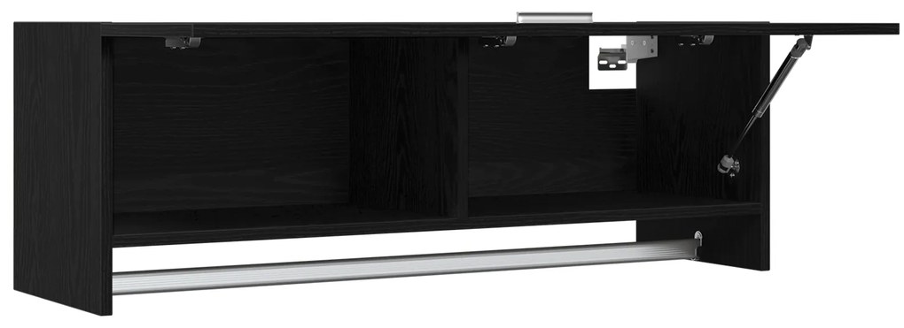 vidaXL Ντουλάπα  Μαύρη Βελανιδιά 100x32,5x35 εκ από επεξεργασμένο ξύλο
