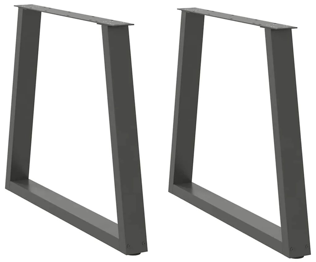 Πόδια Τραπεζαρίας Σχήματος V 2 τεμ. Ανθρακί 70x(72-73,3) εκ. Ατσάλι