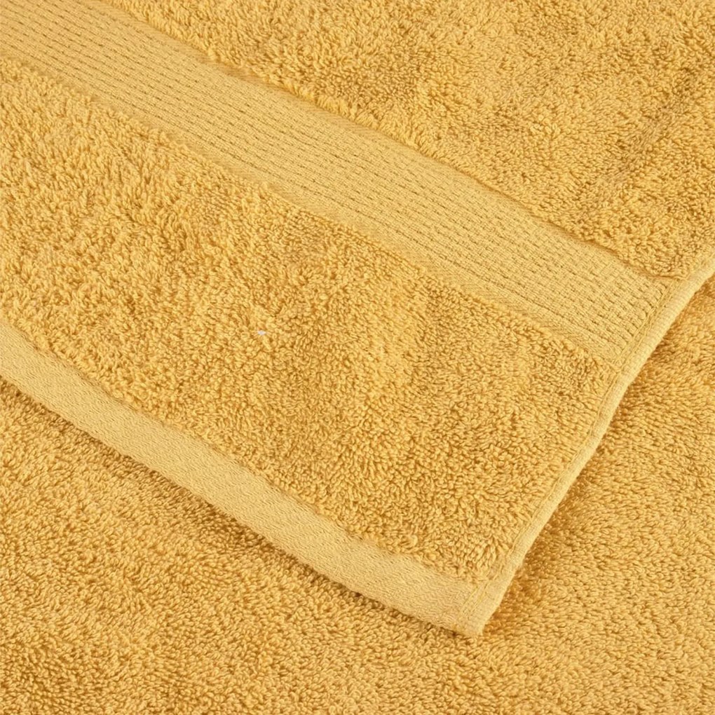vidaXL Πετσέτες 2 pcs Χρυσό 15 x 21 cm Βαμβάκι