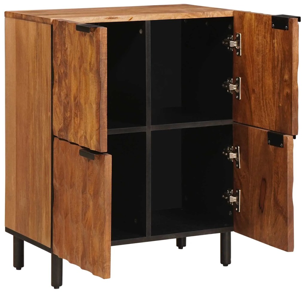 vidaXL Πλαϊνό γραφείο με πόρτα Καφέ Φινίρισμα Ακακίας 60 x 33 x 75 cm