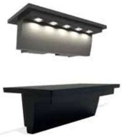 Fos Me Ηλιακό Φωτιστικό Επίτοιχο LED 1W 3000K-6000K Σετ 2 Τεμαχίων Ανθρακί 47-00304