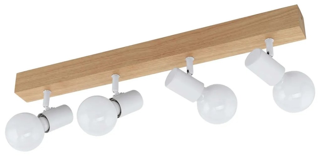 Φωτιστικό Σποτ 33172 White Townshend 3 Eglo Metal,Wood