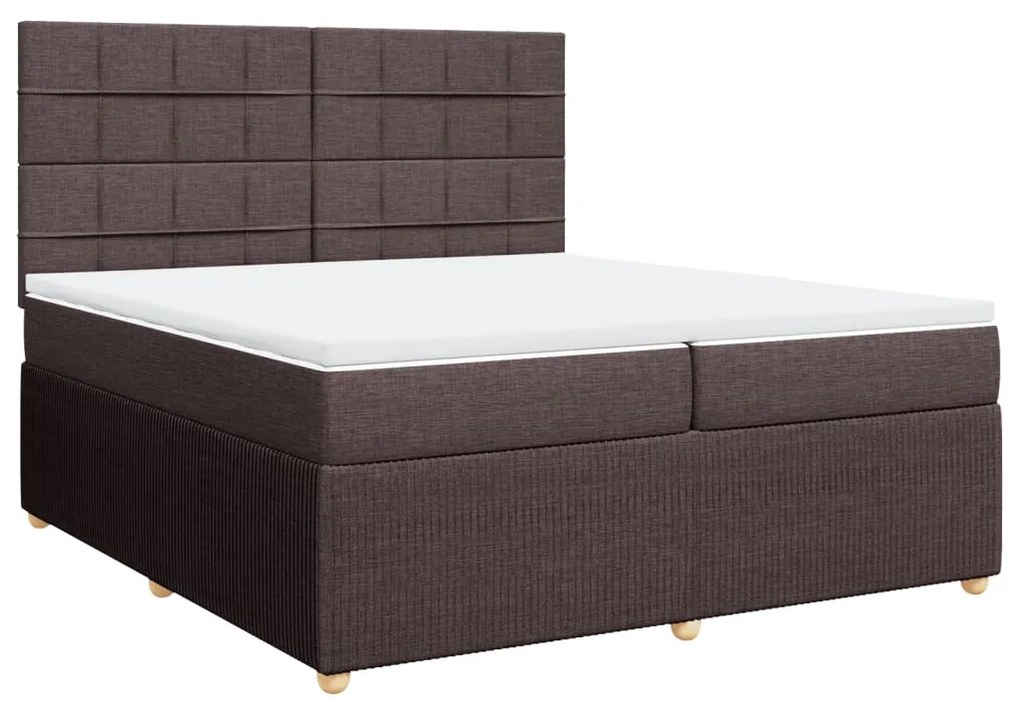 ΚΡΕΒΑΤΙ BOXSPRING ΜΕ ΣΤΡΩΜΑ ΣΚΟΥΡΟ ΚΑΦΕ 200X200 ΕΚ. ΥΦΑΣΜΑΤΙΝΟ 3292166