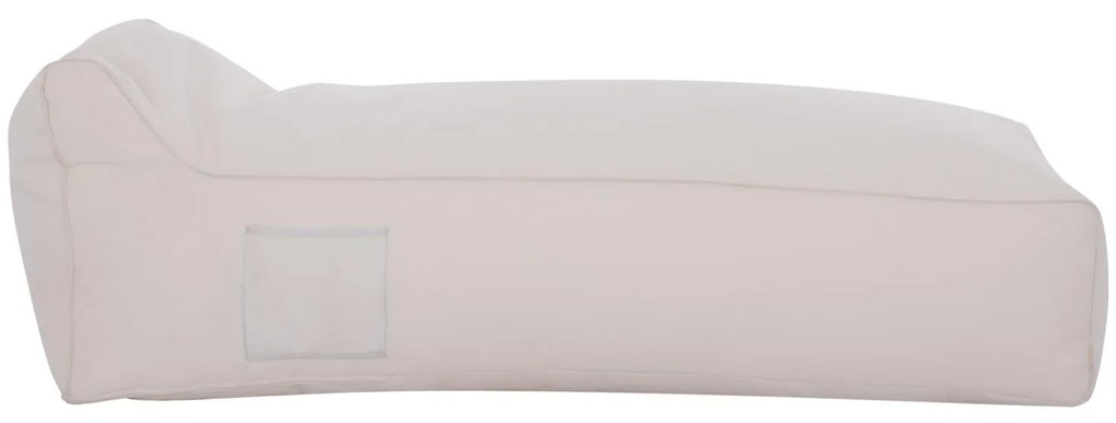 Πουφ Wadeline ξαπλώστρα με Textiline λευκό 190x80x40-60Υ εκ. 190x80x60 εκ.