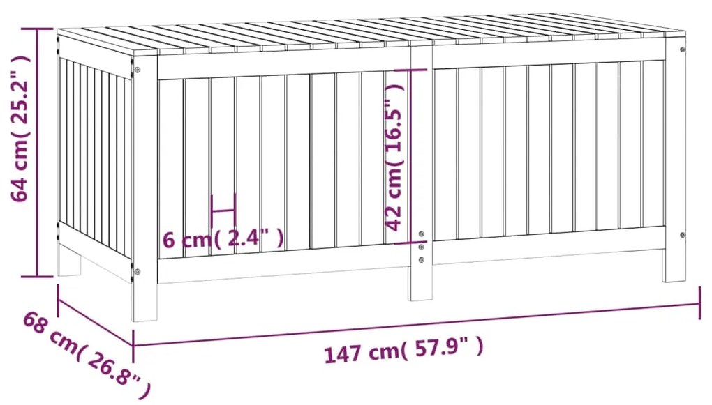 ΚΟΥΤΙ ΑΠΟΘΗΚΕΥΣΗΣ ΚΗΠΟΥ ΛΕΥΚΟ 147X68X64 ΕΚ. ΜΑΣΙΦ ΞΥΛΟ ΠΕΥΚΟΥ 823851