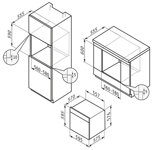 Φούρνος εντοιχιζόμενος Pyramis PO78094010EBLM