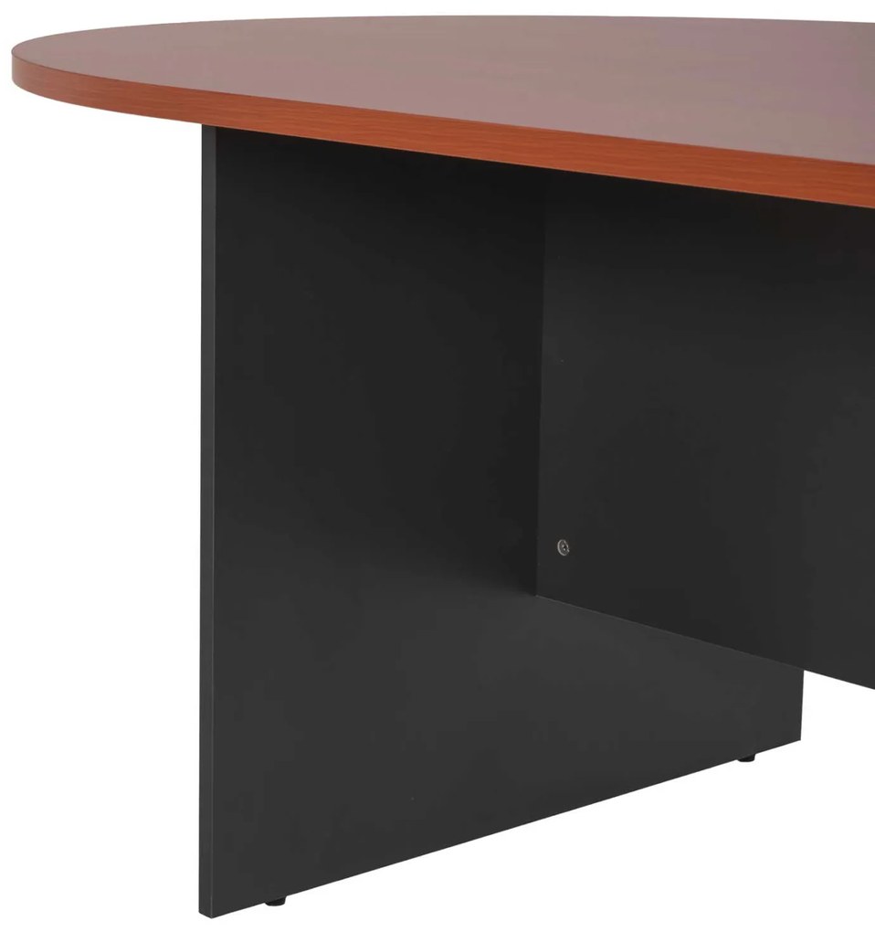 ΓΡΑΦΕΙΟ ΣΥΝΕΔΡΙΑΣΕΩΝ ΟΒΑΛ SIENNA HM2134.03 ΑΝΘΡΑΚΙ ΜΕΛΑΜΙΝΗ-TOP ΚΕΡΑΣΙ 240x120x75Υεκ