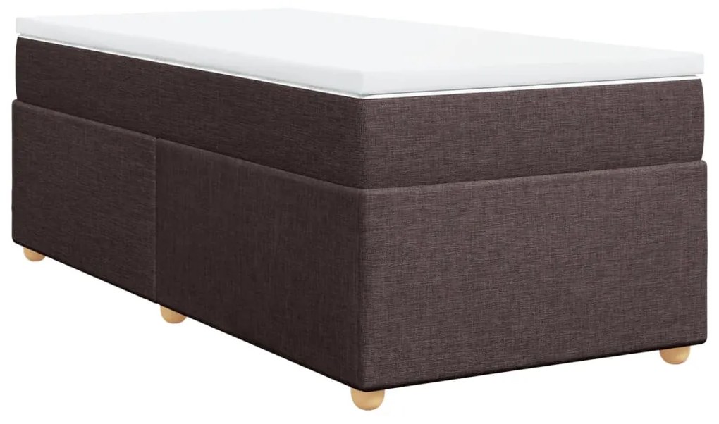 ΚΡΕΒΑΤΙ BOXSPRING ΜΕ ΣΤΡΩΜΑ ΣΚΟΥΡΟ ΚΑΦΕ 90X190 ΕΚ. ΥΦΑΣΜΑΤΙΝΟ 3285341