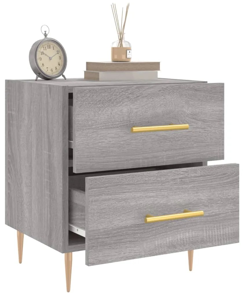 vidaXL Κομοδίνο Γκρι Sonoma 40 x 35 x 47,5 εκ. από Επεξεργασμένο Ξύλο