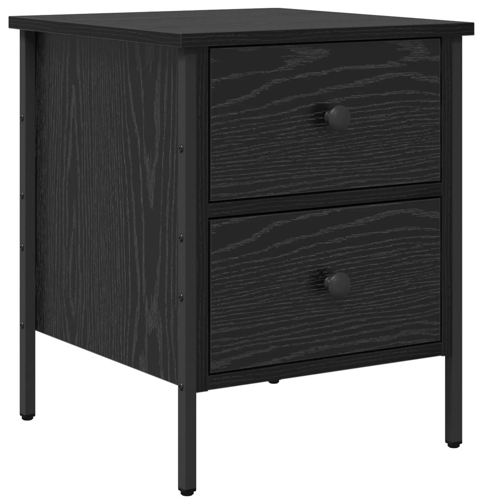 vidaXL Κομοδίνο Μαύρου Ξύλου 40x42x50 εκ Επεξεργασμένο Ξύλο