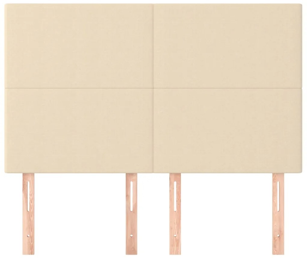 vidaXL Κεφαλάρι Κρεμ 144x5x118/128 εκ. Ύφασμα