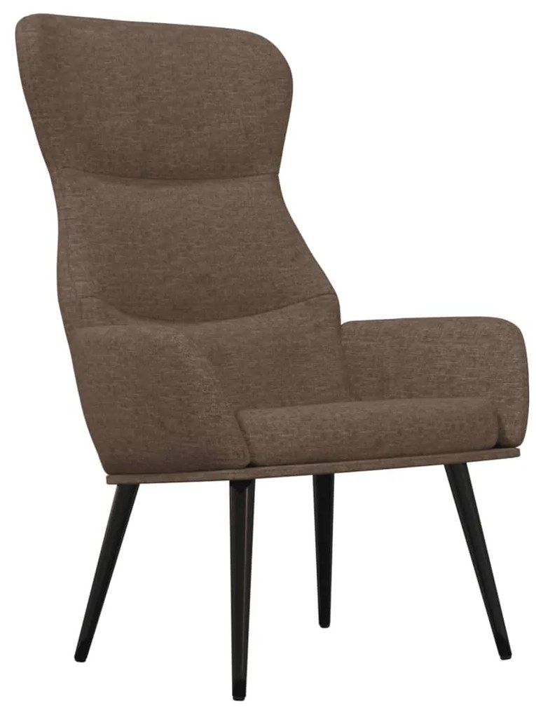 vidaXL Πολυθρόνα Relax Taupe Υφασμάτινη με Σκαμπό