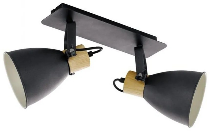 Φωτιστικό Οροφής-Σποτ Coswarth 99075 Anthracite-Brown Eglo Metal,Wood