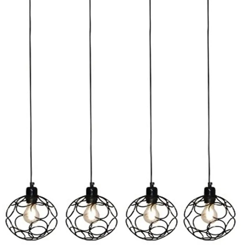 Φωτιστικό Οροφής - Ράγα HL-3588-4 Aline Black  Homelighting Metal