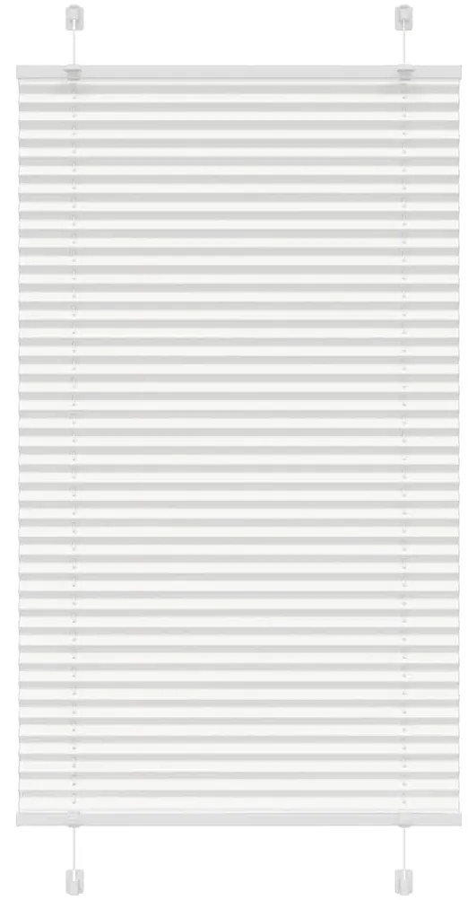 vidaXL Πλισέ περσίδα Λευκό 70x100 cm Πλάτος υφάσματος 69,4 cm