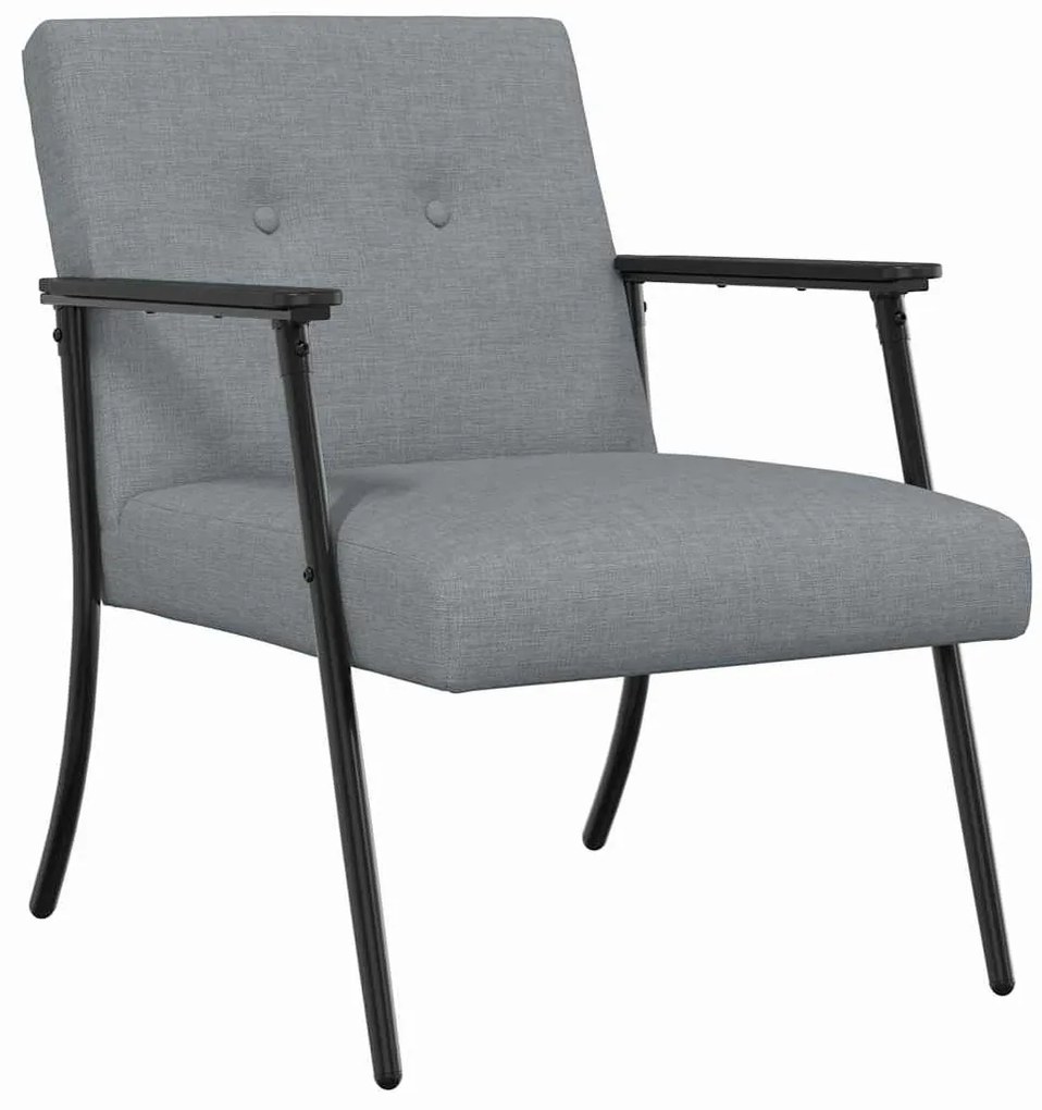 vidaXL Πολυθρόνα Ανοιχτό γκρι 59 x 75 x 78 εκ ύφασμα