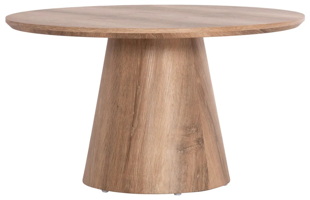 ΤΡΑΠΕΖΙ ΣΑΛΟΝΙΟΥ KARAN HM18028 MDF ΣΕ ΦΥΣΙΚΟ ΧΡΩΜΑ ΞΥΛΟΥ Φ80x45,5Υεκ.