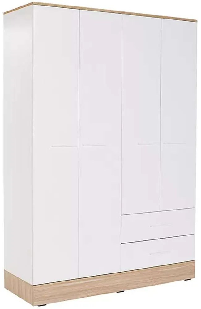 Ντουλάπα Base 0080395 137x52x198cm White-Sonoma Four Door