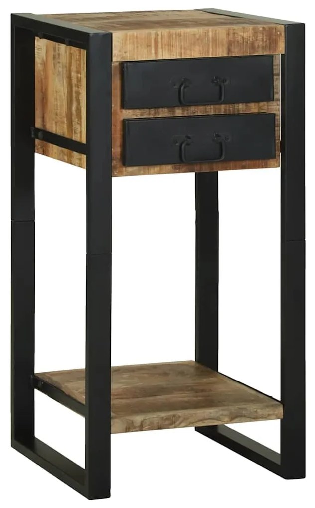 vidaXL End Table Καφέ 40 x 40 x 80 cm Μασίφ ακατέργαστο ξύλο μάνγκο