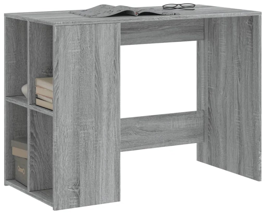 vidaXL Γραφείο Γκρι Sonoma 102x50x75 εκ. από Επεξεργασμένο Ξύλο